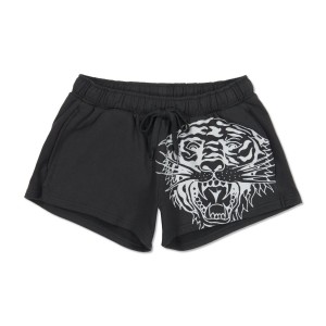 Pantalones Ed Hardy Tiger Swallow Fleece Sweatshort Mujer Negros | 3524ABHKV
